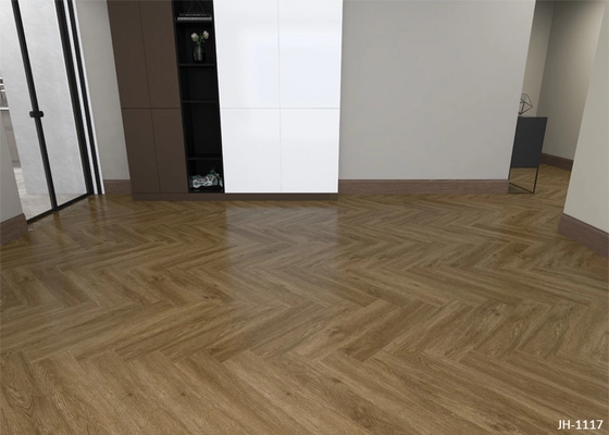 China Anti Slip Drop Click Herringbone SPC Flooring Waterproof Oak Vinyl Plank