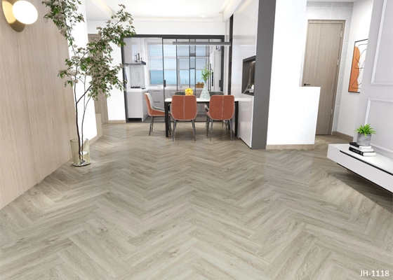 China 5-8mm Rigid Core SPC Herringbone Formaldehyde Free