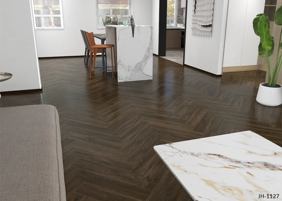 China 5-8mm Herringbone SPC Flooring Sound Insulation 5-8mm